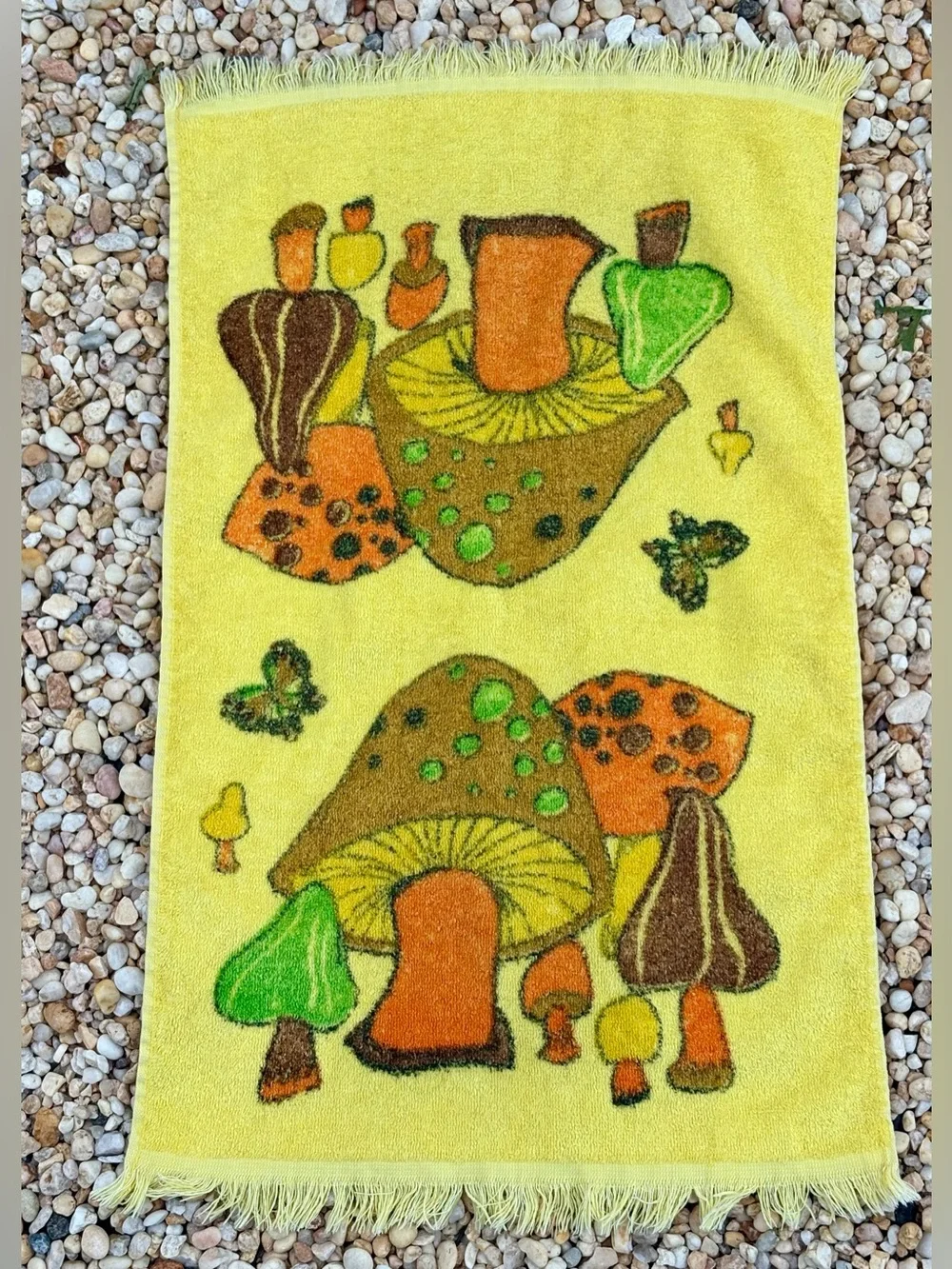Vintage Cannon Merry Mushroom Hand Towels (set of 2)